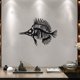 thumbnail image 3 of Escultura de pescado Macarena COLGANTE metal CREATIVO Negro para decoración patio, 3 of 7