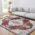 thumbnail image 2 of Garvee 5'x7' Vintage Area Rugs for Living Room, Washable Medallion Rugs Low Pile Non Slip Soft Indoor Rug Carpet for Bedroom Dining Room Office Home Decor, Red, 2 of 9