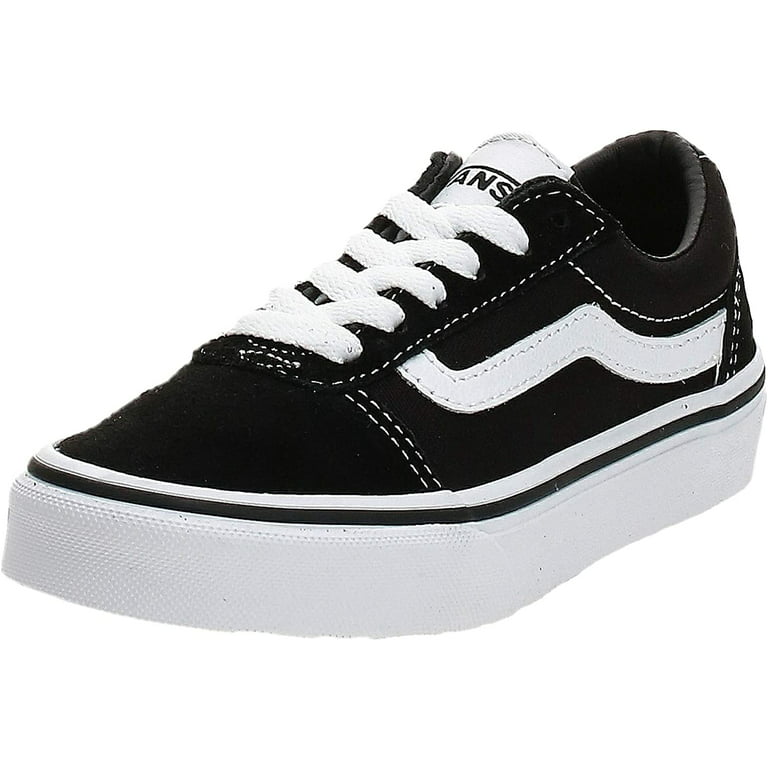 Vans Low-Top Black/White Suede/Canvas Unisex Kids Ward Iju Sneakers,