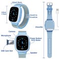 thumbnail image 4 of PTHTECHUS Smartwatch for Kids with GPS 4G HD Touchscreen Watch with Phone GPS Tracker Real-Time Location SOS Video Call Voice Chat Camera  for Boys Girls Gift Blue, 4 of 10