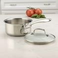 thumbnail image 3 of Classic 1qt Stainless Steel Saucepan with Cover - 8319-14: Small Pot, Tempered Glass Lid, Even-Heating, Dishwasher-Safe, 3 of 4