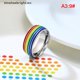 thumbnail image 3 of [timeheebright] Anillo LGBT De Arco Iris Esmalte De Acero Inoxidable Gay Lésbico, 3 of 4