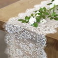 thumbnail image 1 of Camino de mesa de encaje blanco vintage, exquisita capa de tela de encaje con caminos de mesa florales bordados en rosas, perfecto para decoración de mesa de recepción de boda rústica y elegante, dec, 1 of 5