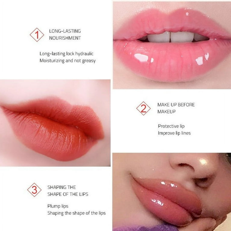 Wiueurtly Double Ended Dildo Nourish Essential Oil Liquid Long-Lasting Lip Gloss Cosmetics Beauty, Size: One size, Pink