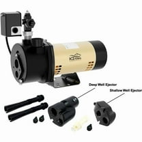 GP Enterprises B3191291 1 HP Cast Iron Convertible Jet Pump, 24 GPM - Black