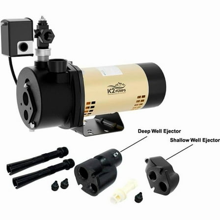 GP Enterprises B3191291 1 HP Cast Iron Convertible Jet Pump, 24 GPM - Black