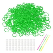 Uxcell 1800 Pcs Loom Rubber Bands Kit with 75 Pcs S-Clips 3-Hooks Grass Green