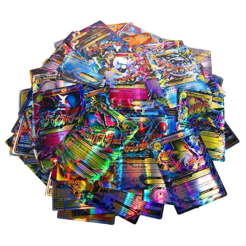 OUSITAID 120pcs Cartoon Game Cards TEAM GX MEGA TRAINER Game Battle Characters Cards