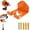 1 PC, variant on Garage Organizer Trimmer Rack, Weed Eater Hanger, Heavy Duty Wall Mounted Weed Wacker Hooks, Garden Power Tool Holder for Grass and Hedge Tools, Lawn Equipment Storage Organizer,Orange