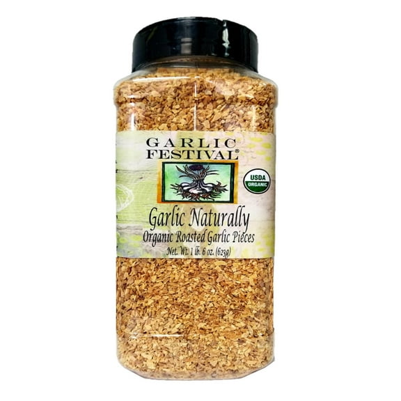 Garlic Festival Organic Roasted Garlic Pieces Net Wt. 1 lb. 6 oz.