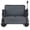 Gray + Steel, variant on 3-in-1 Folding Wagon with Bench Seat – 500lbs Capacity, 9"x4" Beach Tires for Camping & Beach, gray