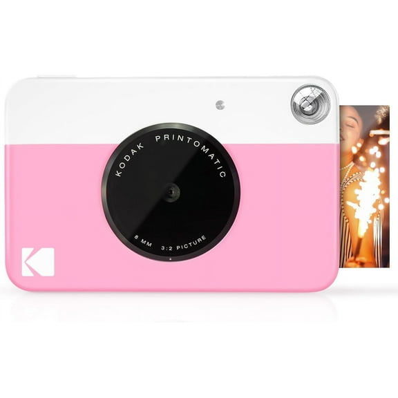 Kodak Printomatic Prints on Zink 2 x 3 Photo Paper Instant Print Camera, Pink