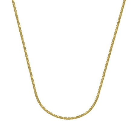 18k White Gold Wheat Chain 18k Yellow Gold 1.65mm Round Wheat Chain Necklace Lobster Lock Closure - Length: 16 to 20 ()