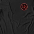thumbnail image 3 of Marvel Daredevil Born Again Left Chest DD Men's T Shirt (Black, S-XXXL), 3 of 4