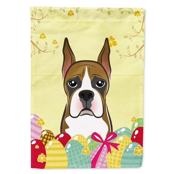 Caroline's Treasures BB1905GF Boxer Easter Egg Hunt Flag Garden Size , Small, multicolor