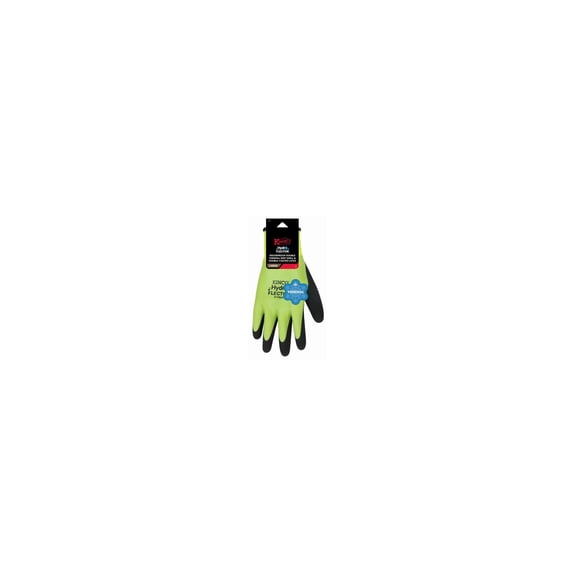Kinco 1786P-L HydroFlector Coated Latex Gloves, Waterproof & Thermal, Green, Men's L - Quantity 6