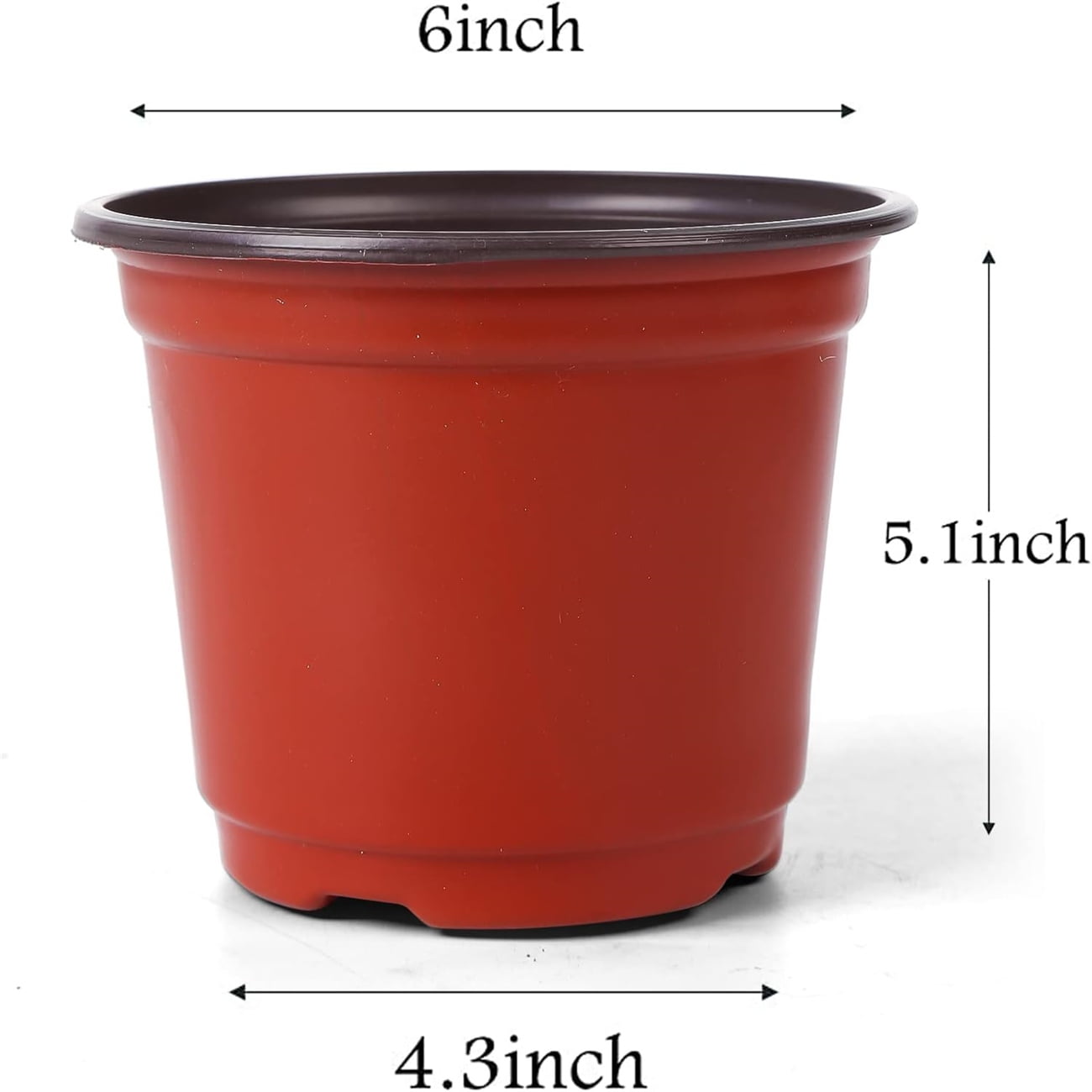 Plastic Seed Starting Planters,Bexikou 6in Plant Nursery Pots, Seed Germinating Plant Pots,Planter Seedling Pots,Flower Plant Container for Garden Seedling Cutting Transplanting (50 Pieces)