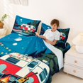 thumbnail image 3 of Manfei Cartoon Rv Pattern Bed Sheets,Night Sky Full Size Sheets,Blue,4 Pieces,1 Flat Sheet, 1 Fitted Sheet and 2 Pillowcases, 3 of 6