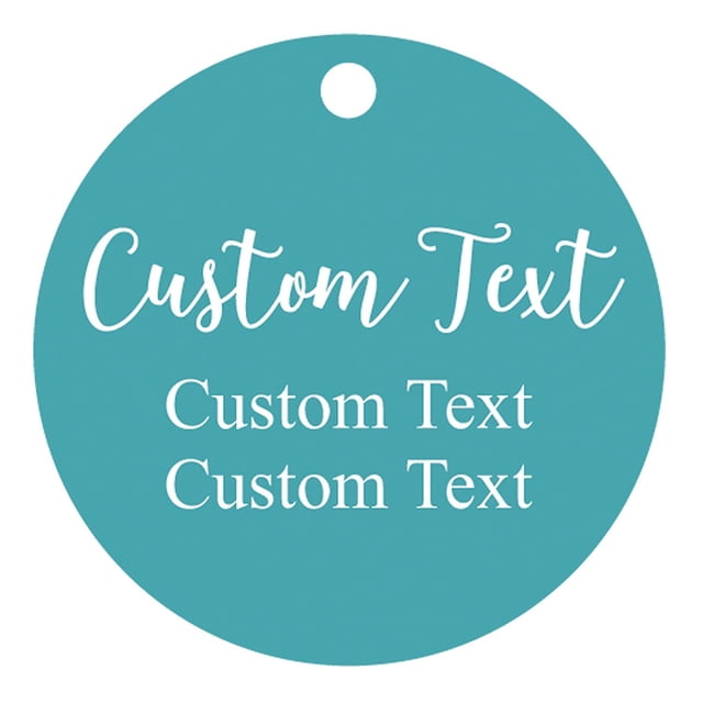 100 PCS Custom Made Any Text Hang Tags Round Shape Personalized Wedding Favor Gift Tags