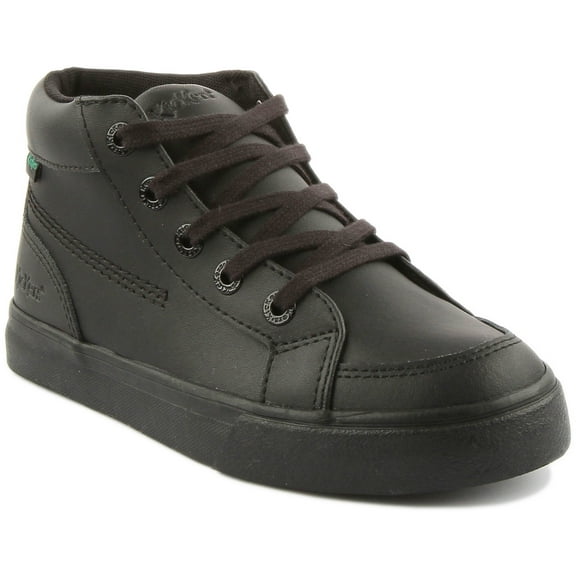 Kickers Tovni Hi Junior's Lace Up Leather Boots In Black Size 13.5