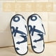 thumbnail image 2 of Fotbe Navy Blue Anchor Pantuflas Peludas para Mujer con Estampado, Zapatillas de Peluche, Zapatos de Invierno para Casa, Uso Interior y Exterior-Medium, 2 of 8