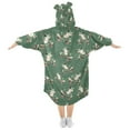 thumbnail image 2 of joogoo Wearable Blanket Hoodie for Frog on Skateboard Flannel Sherpa Pocket 3-14 YR S, 2 of 7