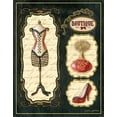 thumbnail image 2 of Gorham, Gregory 26x32 Black Ornate Wood Framed with Double Matting Museum Art Print Titled - Paris Boutique En Rouge I, 2 of 4