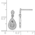 thumbnail image 4 of Auriga Fine Jewelry 925 Sterling Silver Rhodium-plated CZ Pear Dangle Post Earrings for Women, 4 of 6