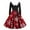 Red, variant on Aoochasliy Casual Christmas Dresses Women Swing Dress Long Sleeve Xmas Printed V-Neck Retro Dress