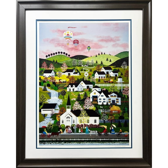 Jane Wooster Scott "The Christening" Framed Hand Signed Lithograph Art Generic