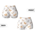 thumbnail image 5 of Lsque Funny Chicken Pattern High Waisted Biker Shorts for Women-Tummy Control Fitness Athletic Workout Running Yoga Gym Shorts,Moisture-Wicking-XX-Large, 5 of 9