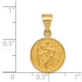 thumbnail image 3 of 18K Yellow Gold Charm Pendant Themed 22 mm 13 Saint Christopher Medal, 3 of 3