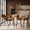 Brown, variant on Modern Bar Stools Set of 2, 26" H Swivel Counter Height Barstools with High Backs, Kitchen Island Stools, For Bar & Home,Faux Leather, Brown