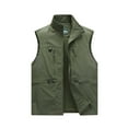 thumbnail image 2 of Men's Spring/Summer Casual Collar Cargo Vest - Nylon Multi-Pocket Outdoor Coat, 2 of 6