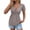 Gray, variant on Women's Short Sleeve T-Shirts Front Twist Knotted V-Neck Summer Tees Tops Casual Loose Lightweight Comfortable Tee Shirts