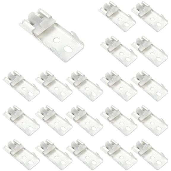 20pcs Ceiling Mount Bracket DIY Curtain Track Installation Accessories Straight or Curved Curtain Track Top Mounting Hardware White$$Tools & Hardware Other