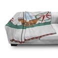 thumbnail image 3 of Ahoy Its a Boy Soft Flannel Fleece Throw Blanket, Sail Boat on Sea Waves Lighthouse and Compass Anchor Celebration, Cozy Plush for Indoor and Outdoor Use, 50" x 70", Teal Brown Red, by Ambesonne, 3 of 6