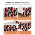 thumbnail image 6 of Abstract Wave Line Bed Skirt Black Red Gray Stripe Graffiti Bed Skirts Queen Size 16 Inch Drop, Wrap Around Dust Ruffle&nbsp;Bedskirt with Adjustable Elastic Belt for Queen Size Beds, 6 of 7