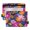 Vividly Colored Flowers, variant on 2 Pack Flip Folders with Clear PVC Window Binder Pouches 3-Ring Binder Organizer for Office & Home Red Flowers and Leaves