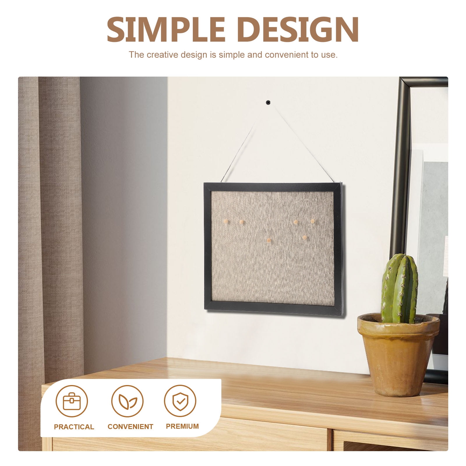 WHAMVOX Bulletin Board Rectangular 1Set 16X11Inches