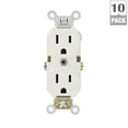 thumbnail image 5 of Leviton 15A 125V White Indented Face Duplex Receptacle Outlet 10Pk, 5 of 6