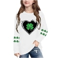 thumbnail image 1 of Blusas y camisas de manga larga con cuello redondo, moda del Día de San Patricio, blusa informal con estampado bonito de manga larga para niños y niñas., 1 of 5