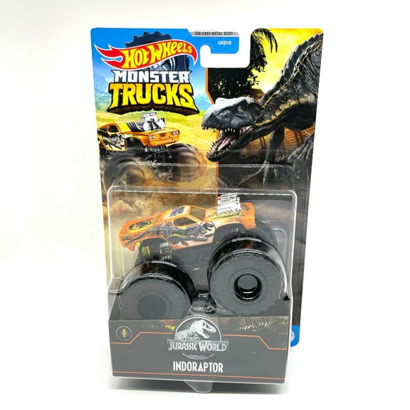 Hot Wheels Monster Trucks Jurassic World Indoraptor Die Cast Metal Truck