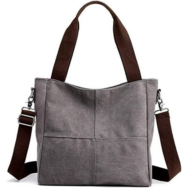 Women's Small Canvas Tote Bag Shoulder Crossbody Bags Work Purses