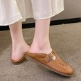 thumbnail image 4 of TOWED22 Womens Soft Mesh Lightweight Slip on Flats Shoes(Brown,8), 4 of 5