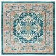 thumbnail image 6 of SAFAVIEH Phoenix Christopher Floral Area Rug, Ivory/Blue, 4' x 4' Round, 6 of 9