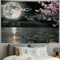 thumbnail image 2 of Shiartex  Moon Ocean Tapestry, Cool Asian Anime Tapestry Wall Hanging, Japanese Art Cherry Blossom Decorations Nature Tapestry for Bedroom Living Room College Dorm Decor Painting, 2 of 6