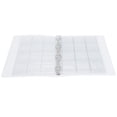 thumbnail image 2 of Transparent Binder Clear Sheet Protector Photo Organizer Badge Storage Book Perforated Ring Collection Folder 6 Pages, 2 of 8