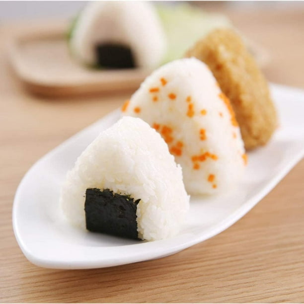 Onigiri Moule Triangle, 2 Pièces Moules à Boules de Riz, Triangle Sushi  Moule pour Bento ou Repas Japonais en Boîte Bento Enfants (Beige)