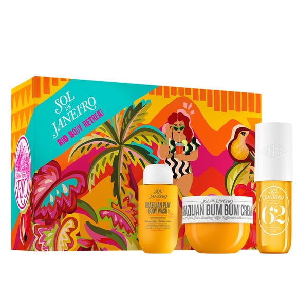 Set de regalo Sol de Janeiro Rio Body Retreat con Brazilian Bum Bum Cream